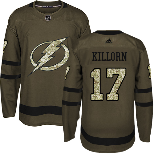 Adidas Lightning #17 Alex Killorn Green Salute to Service Stitched NHL Jersey Adidas Lightning #17 Alex Killorn Green Salute to Service Stitched NHL Jersey
