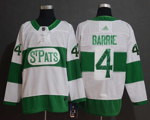 Adidas Maple Leafs #4 Tyson Barrie White Authentic St. Pats Stitched NHL Jersey Adidas Maple Leafs #4 Tyson Barrie White Authentic St. Pats Stitched NHL Jersey