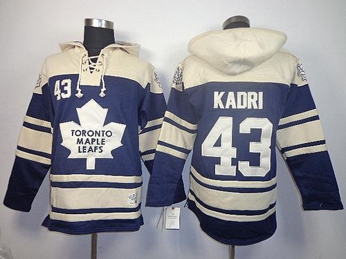 Maple Leafs #43 Nazem Kadri Blue Sawyer Hooded Sweatshirt Stitched NHL Jersey Maple Leafs #43 Nazem Kadri Blue Sawyer Hooded Sweatshirt Stitched NHL Jersey