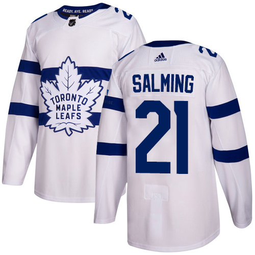Adidas Maple Leafs #21 Borje Salming White Authentic 2018 Stadium Series Stitched NHL Jersey Adidas Maple Leafs #21 Borje Salming White Authentic 2018 Stadium Series Stitched NHL Jersey