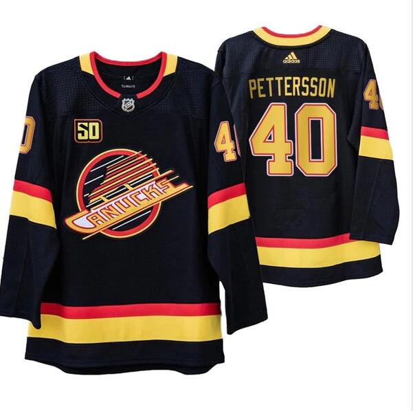 Vancouver Canucks #40 Elias Pettersson 50th Anniversary Skate 2019-20 Jersey Vancouver Canucks #40 Elias Pettersson 50th Anniversary Skate 2019-20 Jersey