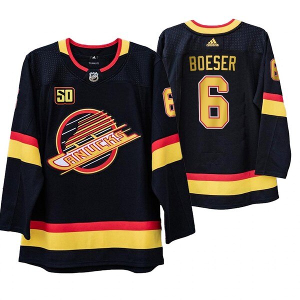 Vancouver Canucks #6 Brock Boeser 50th Anniversary Skate 2019-20 Jersey Vancouver Canucks #6 Brock Boeser 50th Anniversary Skate 2019-20 Jersey