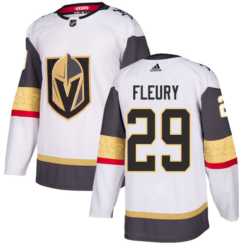 Adidas Golden Knights #29 Marc-Andre Fleury White Road Authentic Stitched NHL Jersey Adidas Golden Knights #29 Marc-Andre Fleury White Road Authentic Stitched NHL Jersey