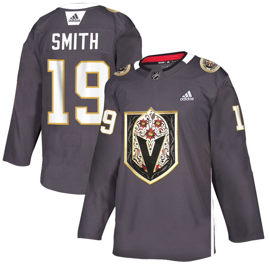 Vegas Golden Knights #19 Reilly Smith Men's Grey Adidas Latino Heritage Night Stitched NHL Jersey Vegas Golden Knights #19 Reilly Smith Men's Grey Adidas Latino Heritage Night Stitched NHL Jersey