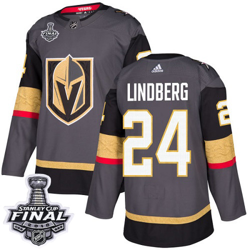 Adidas Golden Knights #24 Oscar Lindberg Grey Home Authentic 2018 Stanley Cup Final Stitched NHL Jersey Adidas Golden Knights #24 Oscar Lindberg Grey Home Authentic 2018 Stanley Cup Final Stitched NHL Jersey