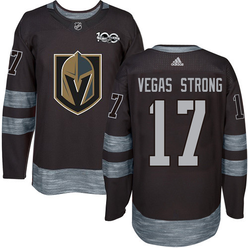 Adidas Golden Knights #17 Vegas Strong Black 1917-2017 100th Anniversary Stitched NHL Jersey Adidas Golden Knights #17 Vegas Strong Black 1917-2017 100th Anniversary Stitched NHL Jersey