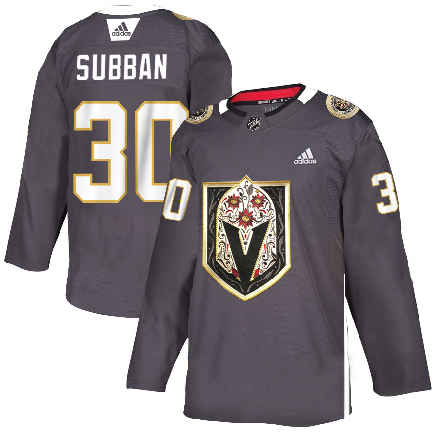 Vegas Golden Knights #30 Malcolm Subban Men's Grey Adidas Latino Heritage Night Stitched NHL Jersey Vegas Golden Knights #30 Malcolm Subban Men's Grey Adidas Latino Heritage Night Stitched NHL Jersey