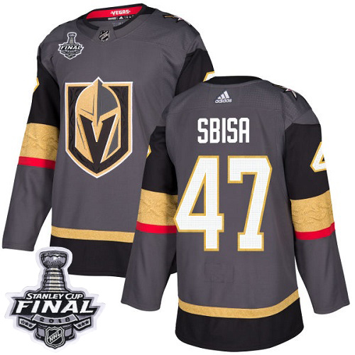Adidas Golden Knights #47 Luca Sbisa Grey Home Authentic 2018 Stanley Cup Final Stitched NHL Jersey Adidas Golden Knights #47 Luca Sbisa Grey Home Authentic 2018 Stanley Cup Final Stitched NHL Jersey