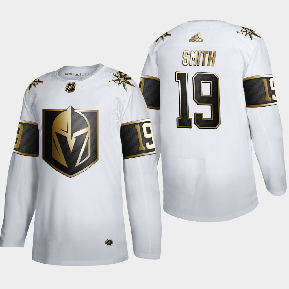 Vegas Golden Knights #19 Reilly Smith Men's Adidas White Golden Edition Limited Stitched NHL Jersey Vegas Golden Knights #19 Reilly Smith Men's Adidas White Golden Edition Limited Stitched NHL Jersey