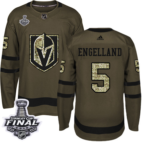 Adidas Golden Knights #5 Deryk Engelland Green Salute to Service 2018 Stanley Cup Final Stitched NHL Jersey Adidas Golden Knights #5 Deryk Engelland Green Salute to Service 2018 Stanley Cup Final Stitched NHL Jersey