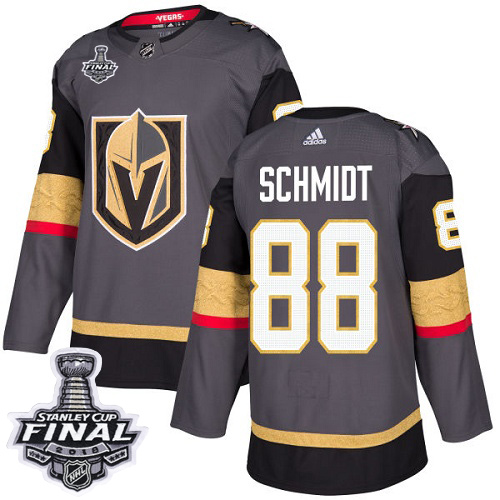 Adidas Golden Knights #88 Nate Schmidt Grey Home Authentic 2018 Stanley Cup Final Stitched NHL Jersey Adidas Golden Knights #88 Nate Schmidt Grey Home Authentic 2018 Stanley Cup Final Stitched NHL Jersey