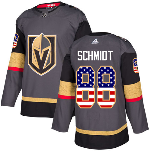 Adidas Golden Knights #88 Nate Schmidt Grey Home Authentic USA Flag Stitched NHL Jersey Adidas Golden Knights #88 Nate Schmidt Grey Home Authentic USA Flag Stitched NHL Jersey