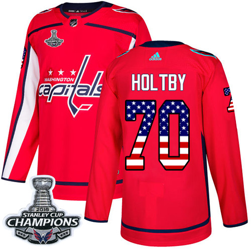 Adidas Capitals #70 Braden Holtby Red Home Authentic USA Flag Stanley Cup Final Champions Stitched NHL Jersey Adidas Capitals #70 Braden Holtby Red Home Authentic USA Flag Stanley Cup Final Champions Stitched NHL Jersey