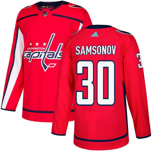 Adidas Capitals #30 Ilya Samsonov Red Home Authentic Stitched NHL Jersey Adidas Capitals #30 Ilya Samsonov Red Home Authentic Stitched NHL Jersey