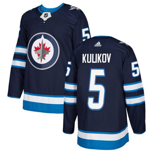 Adidas Jets #5 Dmitry Kulikov Navy Blue Home Authentic Stitched NHL Jersey Adidas Jets #5 Dmitry Kulikov Navy Blue Home Authentic Stitched NHL Jersey