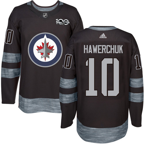 Adidas Jets #10 Dale Hawerchuk Black 1917-2017 100th Anniversary Stitched NHL Jersey Adidas Jets #10 Dale Hawerchuk Black 1917-2017 100th Anniversary Stitched NHL Jersey