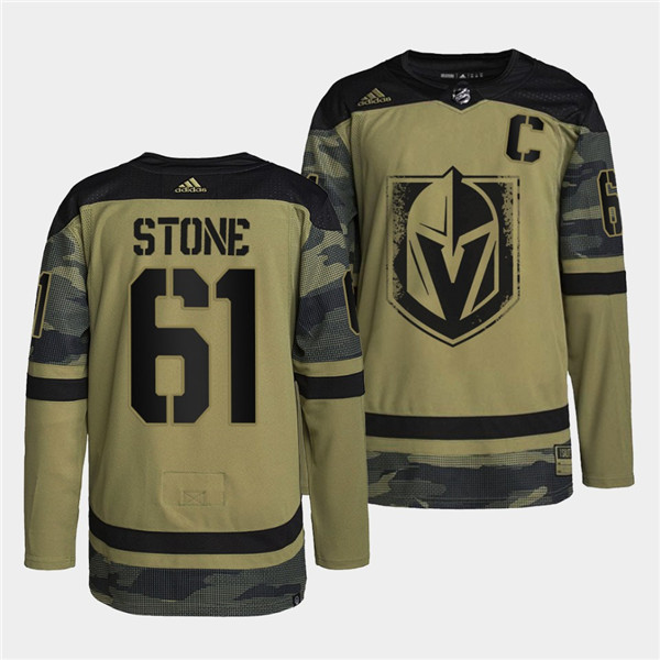 Men's Vegas Golden Knights #61 Mark Stone 2022 Camo Military Appreciation Night Stitched Jersey Men's Vegas Golden Knights #61 Mark Stone 2022 Camo Military Appreciation Night Stitched Jersey