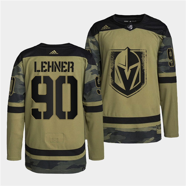 Men's Vegas Golden Knights #90 Robin Lehner 2022 Camo Military Appreciation Night Stitched Jersey Men's Vegas Golden Knights #90 Robin Lehner 2022 Camo Military Appreciation Night Stitched Jersey