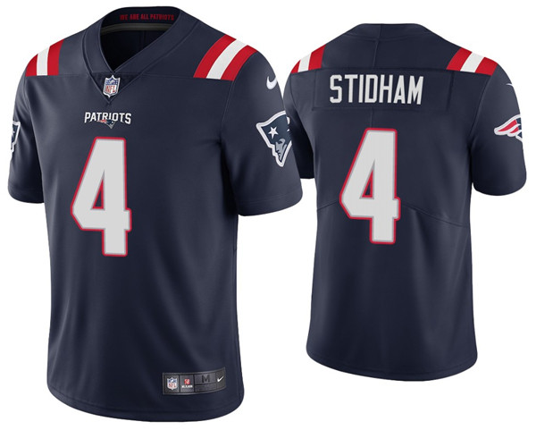 Men's New England Patriots #4 Jarrett Stidham 2020 Navy Vapor Untouchable Limited Stitched NFL Jersey Men's New England Patriots #4 Jarrett Stidham 2020 Navy Vapor Untouchable Limited Stitched NFL Jersey