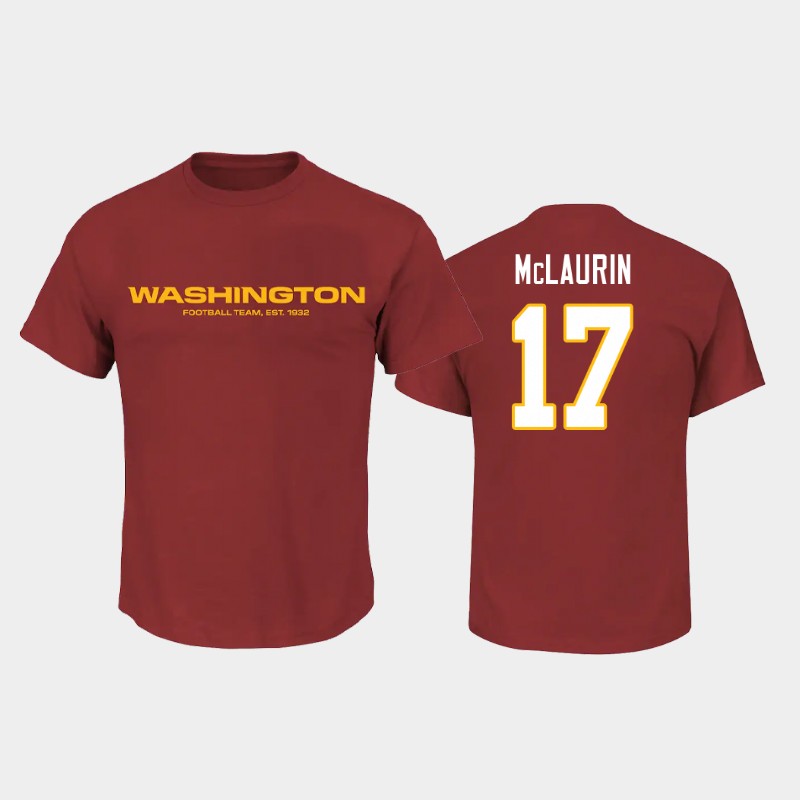 Men's Washington Football Team #17 Terry McLaurin 2020 Red NFL Name & Number T-Shirt Men's Washington Football Team #17 Terry McLaurin 2020 Red NFL Name & Number T-Shirt