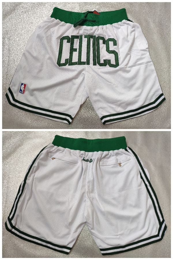 Men's Boston Celtics White Shorts (Run Small) Men's Boston Celtics White Shorts (Run Small)
