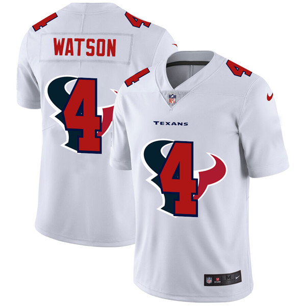 Men's Houston Texans #4 Deshaun Watson White NFL Stitched Jersey Men's Houston Texans #4 Deshaun Watson White NFL Stitched Jersey