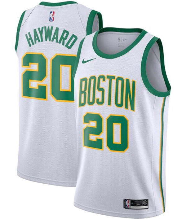 Men's Boston Celtics #20 Gordon Hayward White NBA City Edition Swingman Stitched Jersey Men's Boston Celtics #20 Gordon Hayward White NBA City Edition Swingman Stitched Jersey