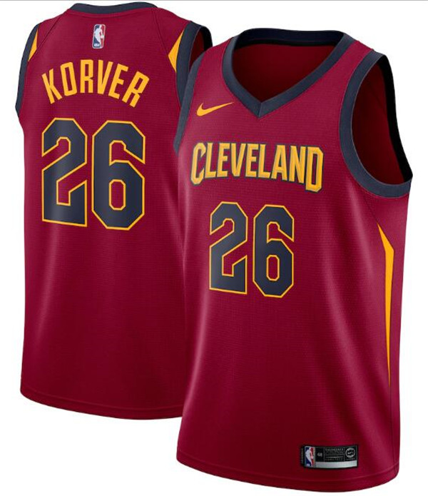 Men's Cleveland Cavaliers Red #26 Kyle Korver Icon Edition Swingman Stitched Jersey Men's Cleveland Cavaliers Red #26 Kyle Korver Icon Edition Swingman Stitched Jersey