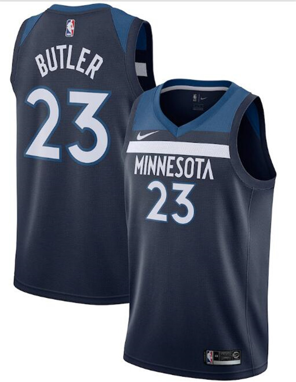 Men's Minnesota Timberwolves #23 Jimmy Butler Navy NBA Icon Edition Stitched Jersey Men's Minnesota Timberwolves #23 Jimmy Butler Navy NBA Icon Edition Stitched Jersey