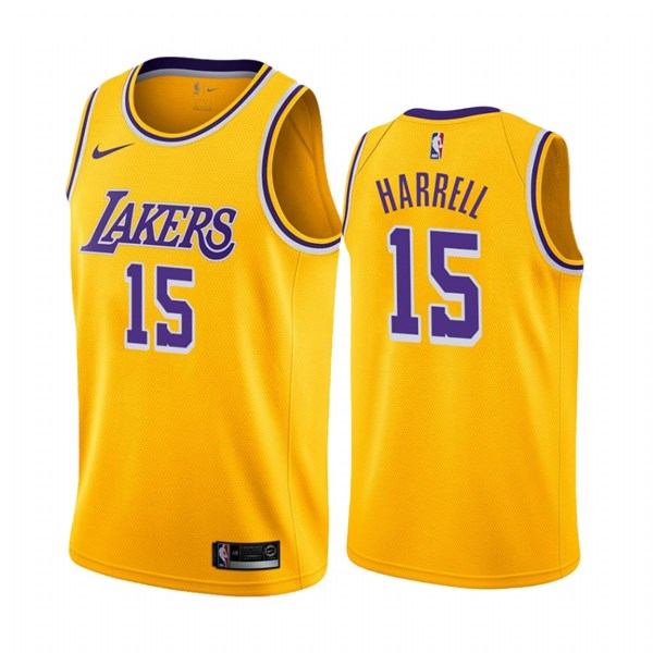 Men's Los Angeles Lakers #15 Montrezl Harrell Gold Icon Edition 2020-21 Stitched NBA Jersey