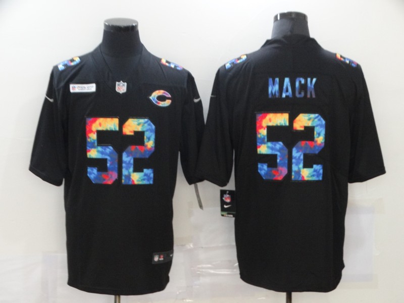 Men's Chicago Bears #52 Khalil Mack Black NFL 2020 Crucial Catch Limited Stitched Jersey Men's Chicago Bears #52 Khalil Mack Black NFL 2020 Crucial Catch Limited Stitched Jersey