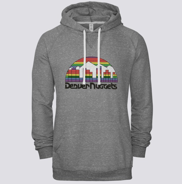 Men's Denver Nuggets Gray Pullover Hoodie Men's Denver Nuggets Gray Pullover Hoodie
