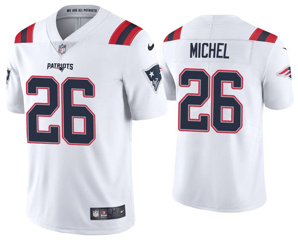 Men's New England Patriots #26 Sony Michel 2020 White Vapor Untouchable Limited Stitched NFL Jersey Men's New England Patriots #26 Sony Michel 2020 White Vapor Untouchable Limited Stitched NFL Jersey
