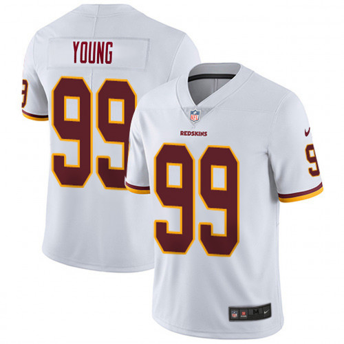 Men's Washington Redskins #99 Chase Young 2020 White Vapor Limited NFL Jersey Men's Washington Redskins #99 Chase Young 2020 White Vapor Limited NFL Jersey