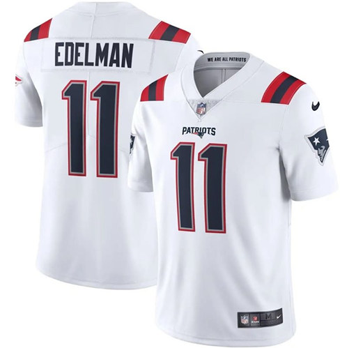 Men's New England Patriots #11 Julian Edelman White 2020 Vapor Untouchable Limited Stitched NFL Jersey Men's New England Patriots #11 Julian Edelman White 2020 Vapor Untouchable Limited Stitched NFL Jersey