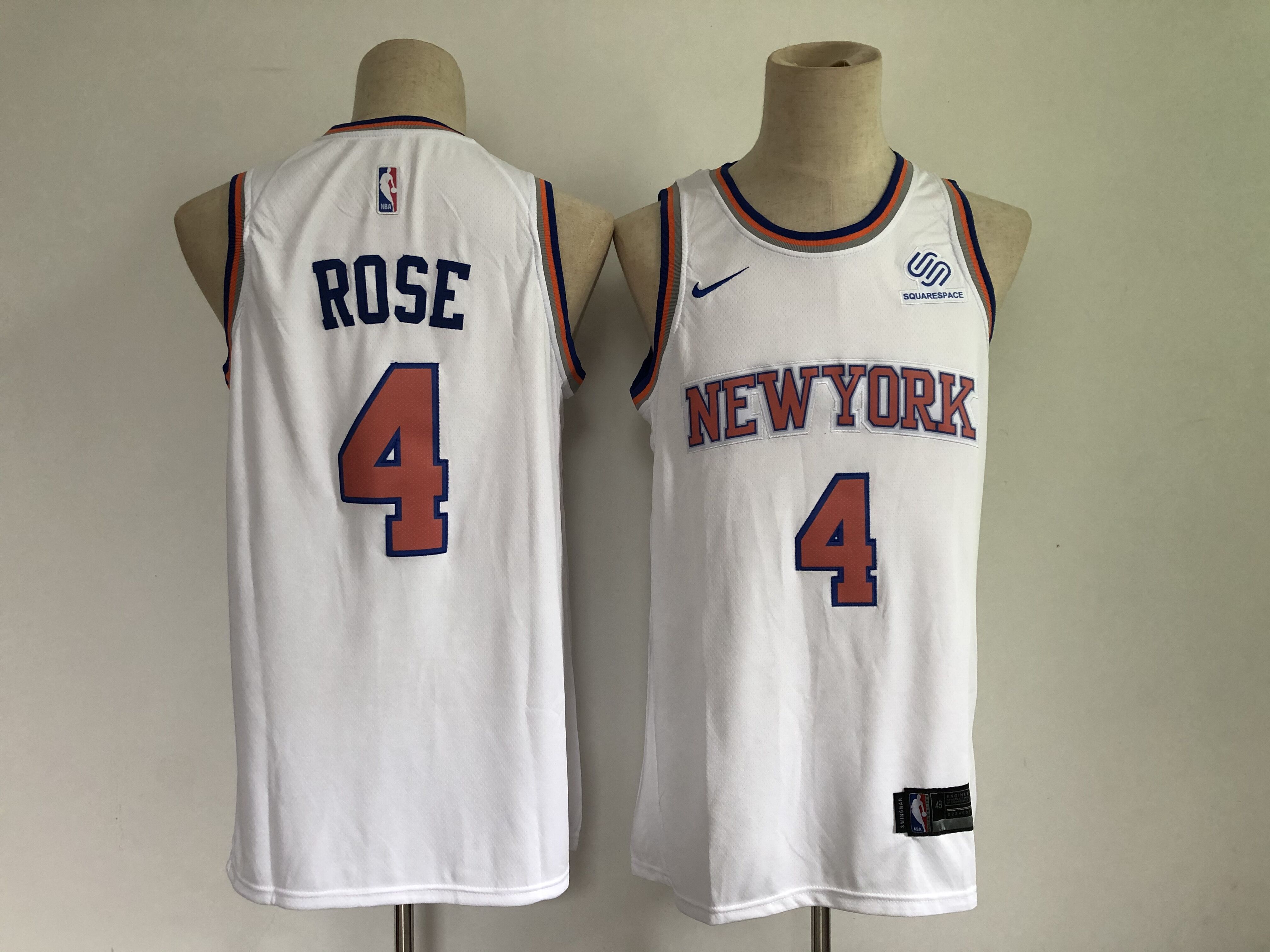 New Yok Knicks #4 Derrick Rose White Stitched Jersey New Yok Knicks #4 Derrick Rose White Stitched Jersey