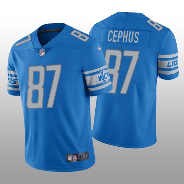 Men's Detroit Lions #87 Quintez Cephus Blue NFL Vapor Untouchable Limited Stitched Jersey Men's Detroit Lions #87 Quintez Cephus Blue NFL Vapor Untouchable Limited Stitched Jersey