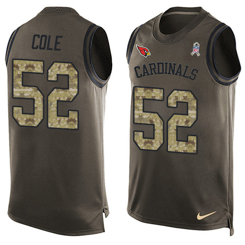 Nike Cardinals #52 Mason Cole Green Men's Stitched NFL Limited Salute To Service Tank Top Jersey Nike Cardinals #52 Mason Cole Green Men's Stitched NFL Limited Salute To Service Tank Top Jersey