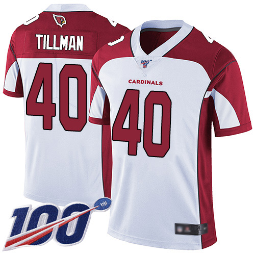 Nike Cardinals #40 Pat Tillman White Men's Stitched NFL 100th Season Vapor Limited Jersey Nike Cardinals #40 Pat Tillman White Men's Stitched NFL 100th Season Vapor Limited Jersey