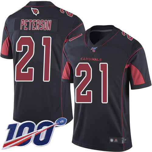 Nike Cardinals #21 Patrick Peterson Black Men's Stitched NFL Limited Rush 100th Season Jersey Nike Cardinals #21 Patrick Peterson Black Men's Stitched NFL Limited Rush 100th Season Jersey