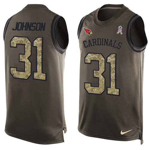 Nike Cardinals #31 David Johnson Green Men's Stitched NFL Limited Salute To Service Tank Top Jersey Nike Cardinals #31 David Johnson Green Men's Stitched NFL Limited Salute To Service Tank Top Jersey
