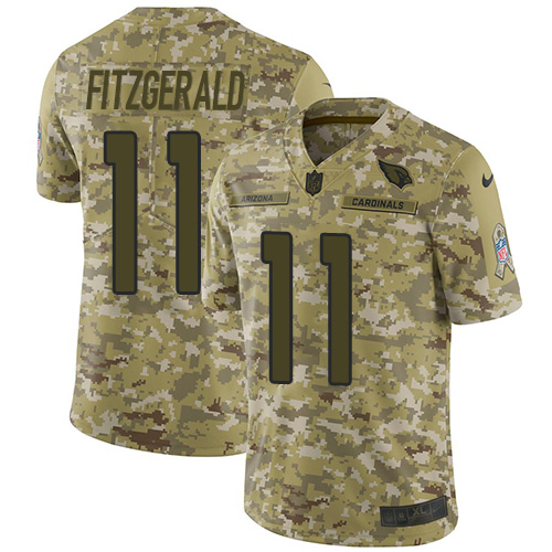 Nike Cardinals #11 Larry Fitzgerald Camo Men's Stitched NFL Limited 2018 Salute to Service Jersey Nike Cardinals #11 Larry Fitzgerald Camo Men's Stitched NFL Limited 2018 Salute to Service Jersey