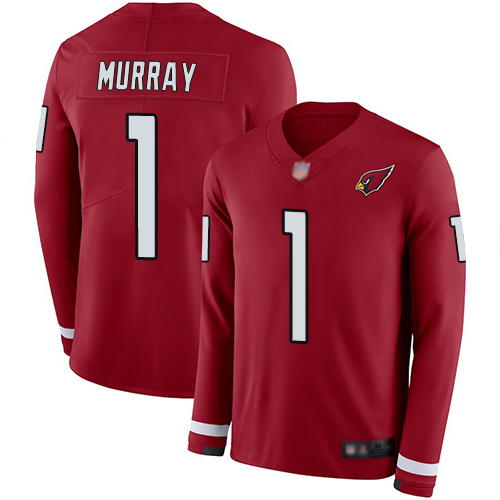 Nike Cardinals #1 Kyler Murray Red Team Color Men's Stitched NFL Limited Therma Long Sleeve Jersey Nike Cardinals #1 Kyler Murray Red Team Color Men's Stitched NFL Limited Therma Long Sleeve Jersey