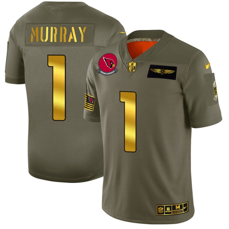 Arizona Cardinals #1 Kyler Murray NFL Men's Nike Olive Gold 2019 Salute to Service Limited Jersey Arizona Cardinals #1 Kyler Murray NFL Men's Nike Olive Gold 2019 Salute to Service Limited Jersey