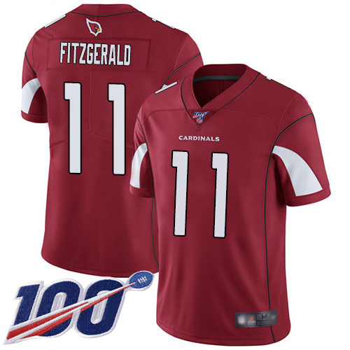 Nike Cardinals #11 Larry Fitzgerald Red Team Color Men's Stitched NFL 100th Season Vapor Limited Jersey Nike Cardinals #11 Larry Fitzgerald Red Team Color Men's Stitched NFL 100th Season Vapor Limited Jersey