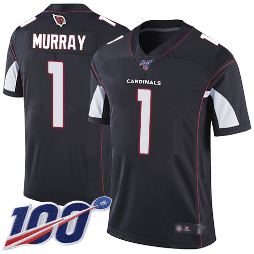 Nike Cardinals #1 Kyler Murray Black Alternate Men's Stitched NFL 100th Season Vapor Limited Jersey Nike Cardinals #1 Kyler Murray Black Alternate Men's Stitched NFL 100th Season Vapor Limited Jersey