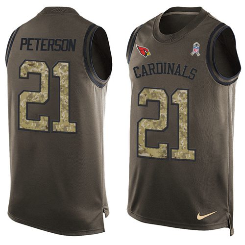 Nike Cardinals #21 Patrick Peterson Green Men's Stitched NFL Limited Salute To Service Tank Top Jersey Nike Cardinals #21 Patrick Peterson Green Men's Stitched NFL Limited Salute To Service Tank Top Jersey