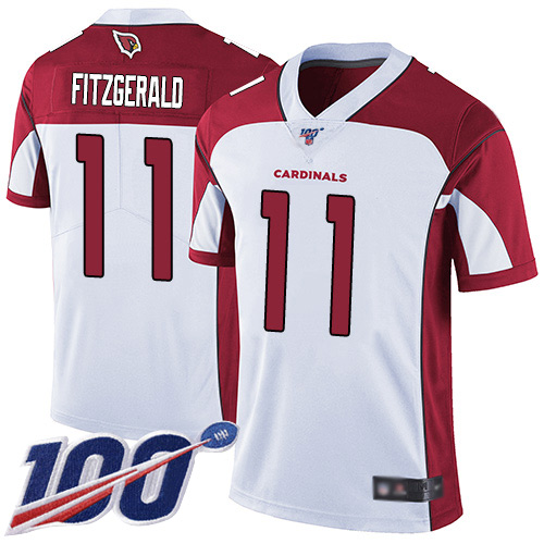 Nike Cardinals #11 Larry Fitzgerald White Men's Stitched NFL 100th Season Vapor Limited Jersey Nike Cardinals #11 Larry Fitzgerald White Men's Stitched NFL 100th Season Vapor Limited Jersey