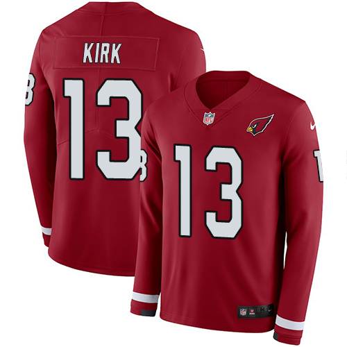Nike Cardinals #13 Christian Kirk Red Team Color Men's Stitched NFL Limited Therma Long Sleeve Jersey Nike Cardinals #13 Christian Kirk Red Team Color Men's Stitched NFL Limited Therma Long Sleeve Jersey