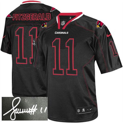 Nike Cardinals #11 Larry Fitzgerald Lights Out Black Men's Stitched NFL Elite Autographed Jersey Nike Cardinals #11 Larry Fitzgerald Lights Out Black Men's Stitched NFL Elite Autographed Jersey